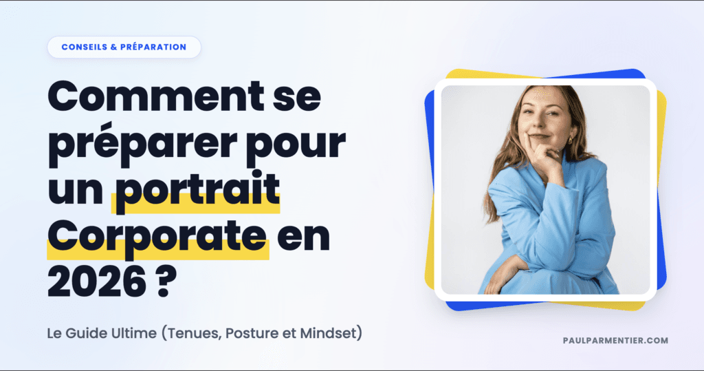 Couverture de l'article rédigé par Paul Parmentier Photographe Corporate à Paris pour savoir comment se préparer pour un Portrait Corporate.