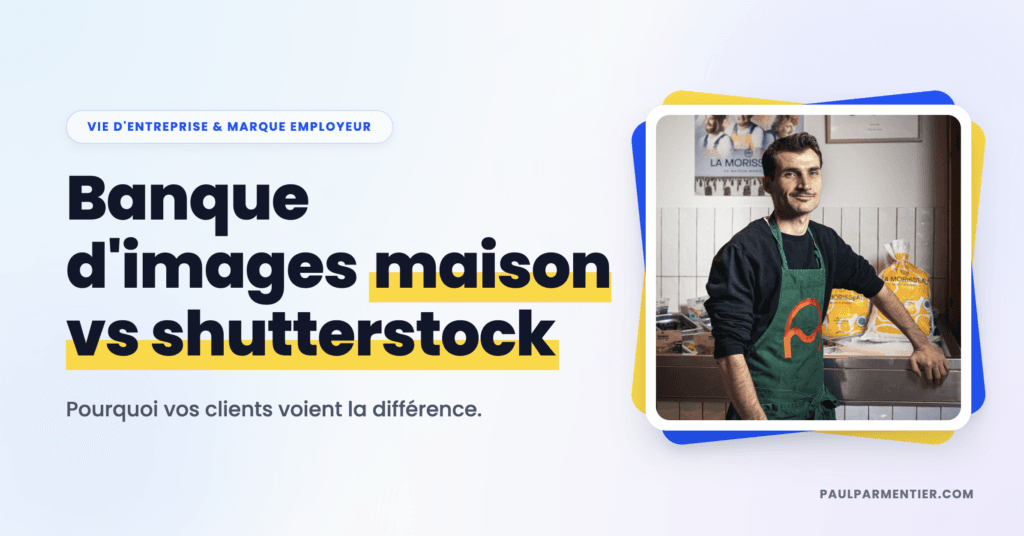 Couverture de l'article rédigé par Paul Parmentier, photographe corporate à Paris sur les banques d'images maison vs shutterstock.
