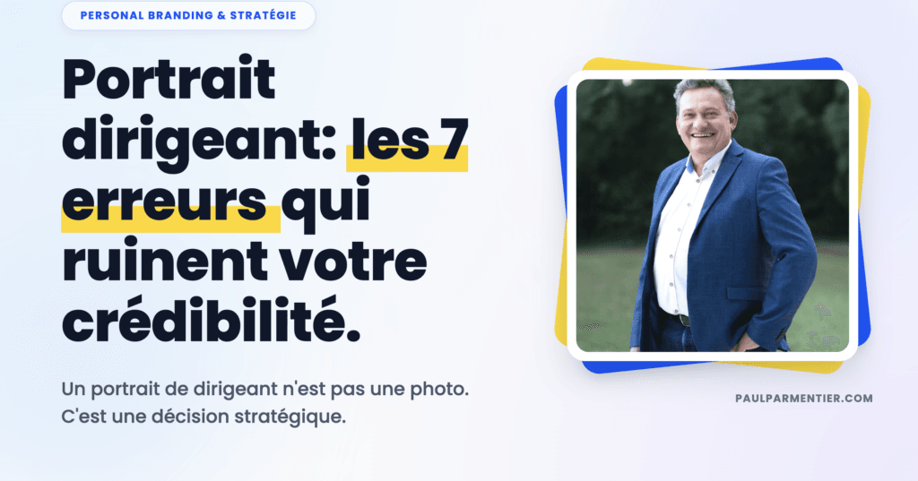 Portrait de dirigeant corporate à Paris : les 7 erreurs fréquentes à éviter pour un visuel crédible par Paul Parmentier, photographe corporate à Paris